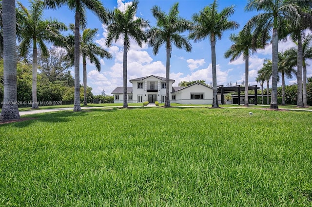 5121 SW 210th Ter, Southwest Ranches, FL 33332 - view of front of house featuring a front yard and stucco siding