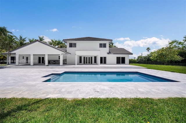 5121 SW 210th Ter, Southwest Ranches, FL 33332 - swimming pool featuring a patio area and french doors