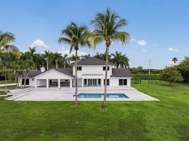 5121 SW 210th Ter, Southwest Ranches, FL 33332 - rear view of house featuring a patio and stucco siding