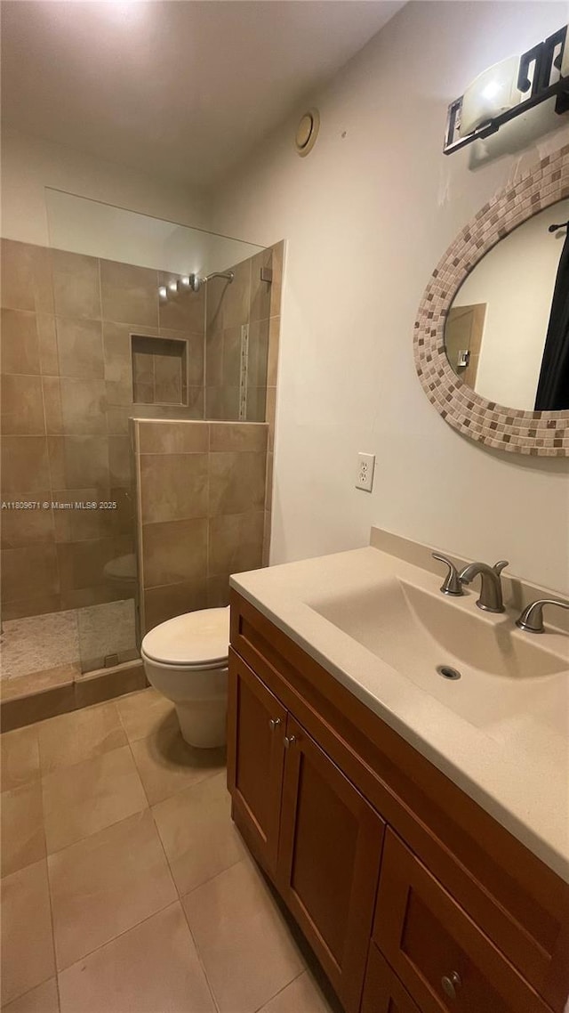 421 NE 1st St Unit 119, Hallandale Beach, FL 33009 - full bath featuring toilet, vanity, walk in shower, and tile patterned flooring
