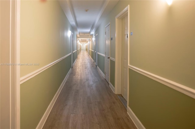 50 SW Menores Ave Unit 732, Coral Gables, FL 33134 - hall featuring wood finished floors and baseboards