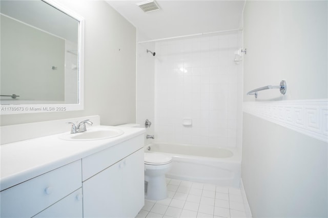 50 SW Menores Ave Unit 732, Coral Gables, FL 33134 - bathroom featuring vanity, tile patterned flooring, toilet, and  shower combination