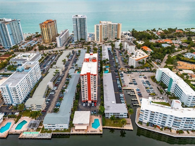 3161 S Ocean Dr Unit 607, Hallandale Beach, FL 33009 - view of urban area with a large body of water and a pool