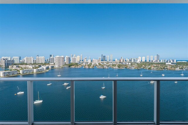 17301 Biscayne Blvd Unit 2210, North Miami Beach, FL 33160 - water view featuring skyline