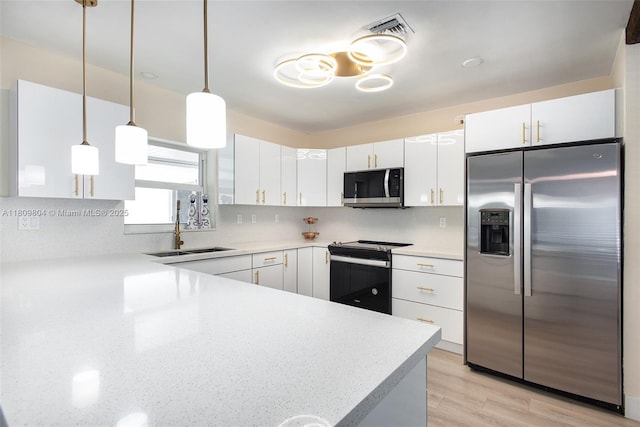 5920 SW 94th Ave, Miami, FL 33173 - kitchen featuring stainless steel appliances, a sink, white cabinetry, and tasteful backsplash
