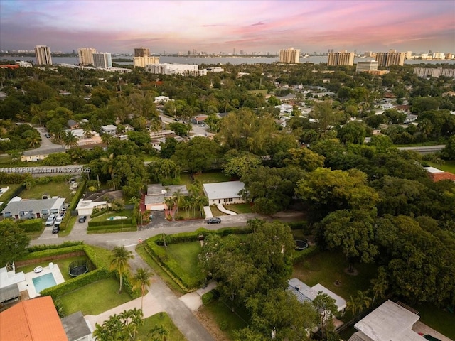 11505 NE 11th Pl, Biscayne Park, FL 33161 - aerial view at dusk of a city view