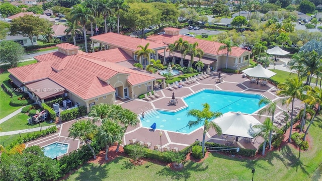 2597 SE 7th Ct, Homestead, FL 33033 - drone / aerial view of a pool area