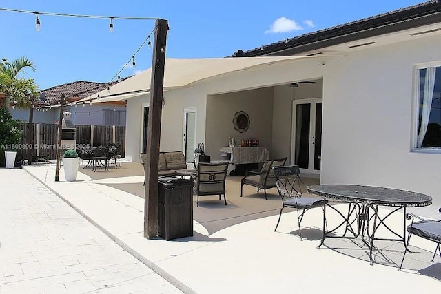 16272 SW 42nd Ter, Miami, FL 33185 - view of patio featuring french doors and outdoor dining space