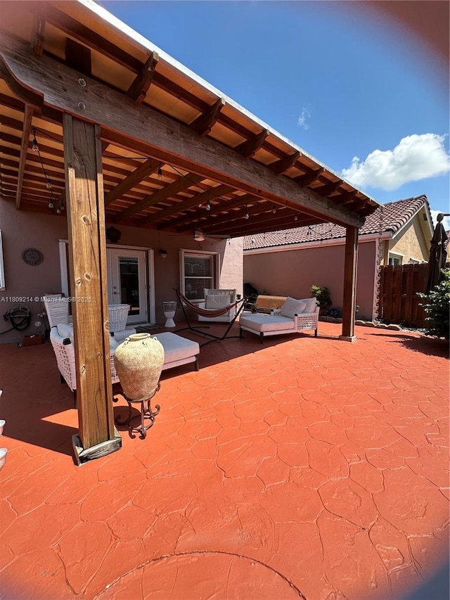 10054 SW 163rd Ct, Miami, FL 33196 - view of patio featuring an outdoor living space