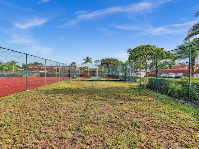 1489 Fairway Rd, Pembroke Pines, FL 33026 - view of yard with a tennis court