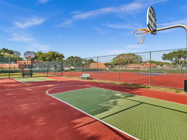 1489 Fairway Rd, Pembroke Pines, FL 33026 - view of basketball court featuring community basketball court and a tennis court