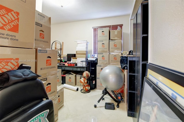 7753 SW 193rd St, Cutler Bay, FL 33157 - home office featuring heating unit and tile patterned floors