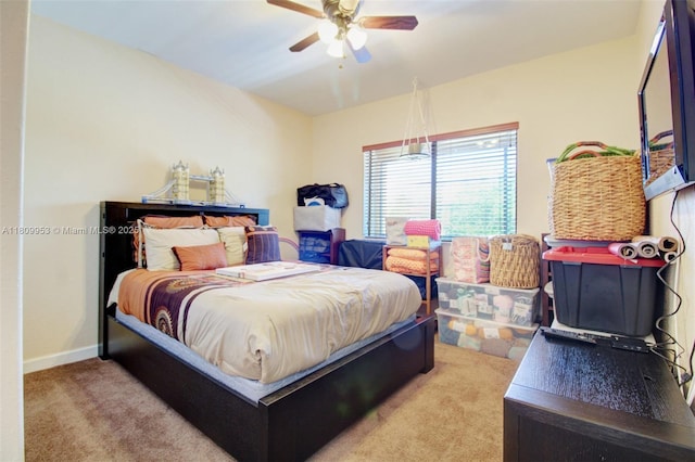 7753 SW 193rd St, Cutler Bay, FL 33157 - bedroom featuring carpet, ceiling fan, and baseboards