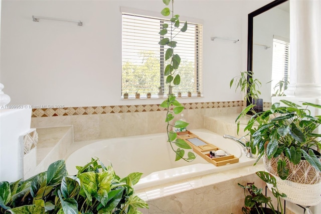 7753 SW 193rd St, Cutler Bay, FL 33157 - full bathroom featuring a bath and decorative columns