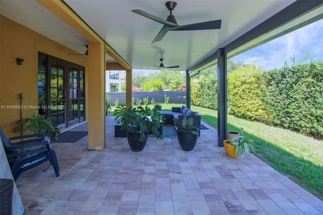 7753 SW 193rd St, Cutler Bay, FL 33157 - view of patio / terrace featuring ceiling fan