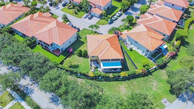 7753 SW 193rd St, Cutler Bay, FL 33157 - aerial perspective of suburban area featuring a pool area