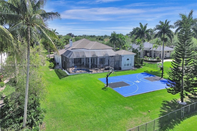 10457 Laurel Rd, Davie, FL 33328 - view of basketball court featuring basketball hoop