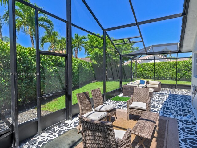 17654 SW 5th Ct, Pembroke Pines, FL 33029 - sunroom / solarium with an outdoor hangout area