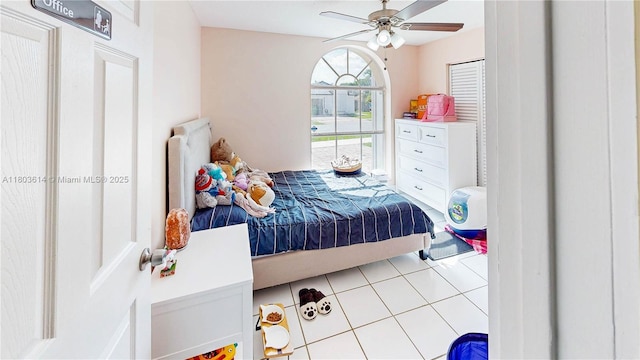 14723 SW 155th Pl, Miami, FL 33196 - bedroom with tile patterned floors and ceiling fan