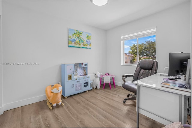 17306 SW 139th Ct, Miami, FL 33177 - home office featuring baseboards and light wood-type flooring