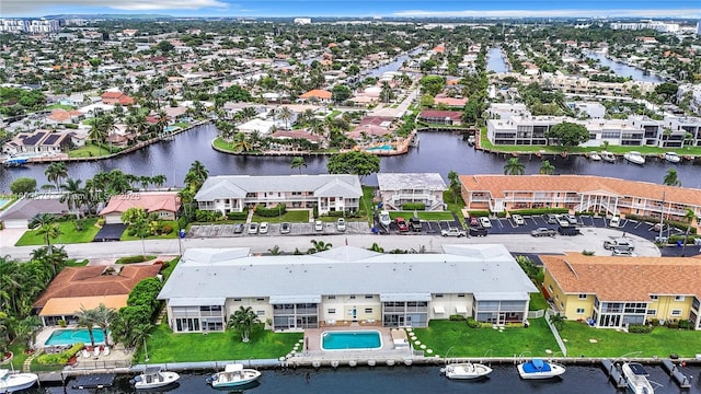 708 SE 7th Ave Unit 14, Pompano Beach, FL 33060 - aerial perspective of suburban area with a nearby body of water