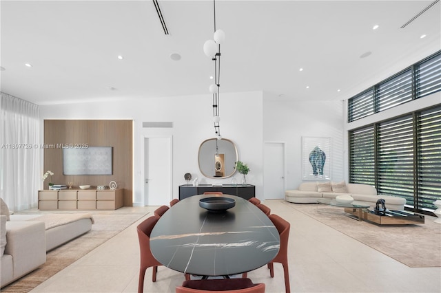 9450 SW 98th St, Miami, FL 33176 - tiled living area with a towering ceiling and recessed lighting
