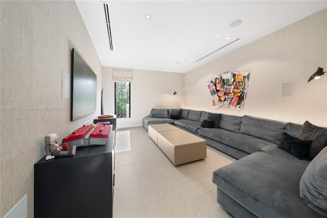 9450 SW 98th St, Miami, FL 33176 - living room with light tile patterned floors and baseboards