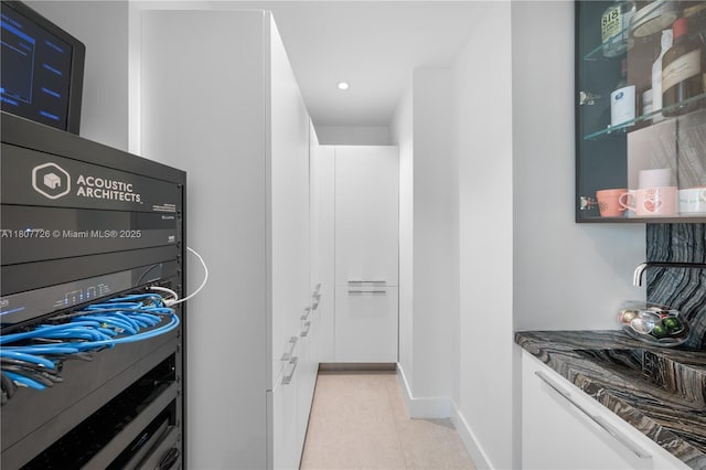 9450 SW 98th St, Miami, FL 33176 - laundry area with light tile patterned flooring and recessed lighting