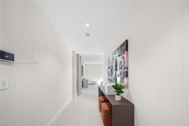 9450 SW 98th St, Miami, FL 33176 - hall with recessed lighting and light tile patterned floors