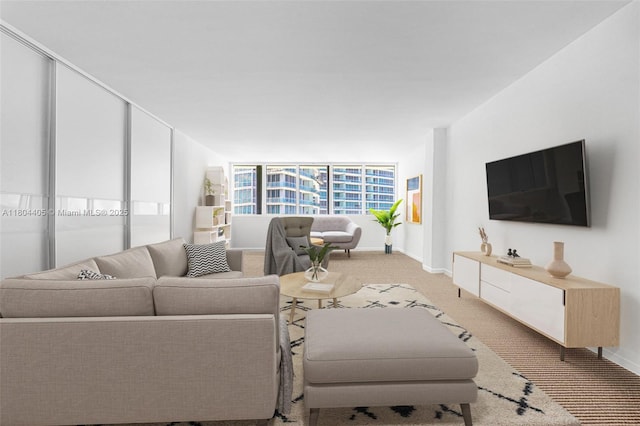 10275 Collins Ave Unit 1506, Bal Harbour, FL 33154 - living area featuring carpet flooring and baseboards