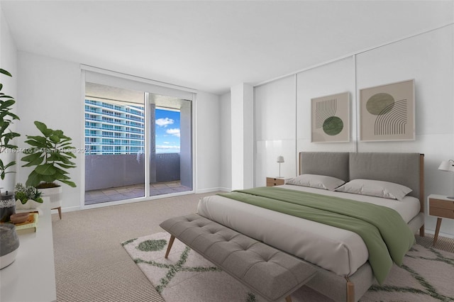 10275 Collins Ave Unit 1506, Bal Harbour, FL 33154 - carpeted bedroom with access to exterior and baseboards