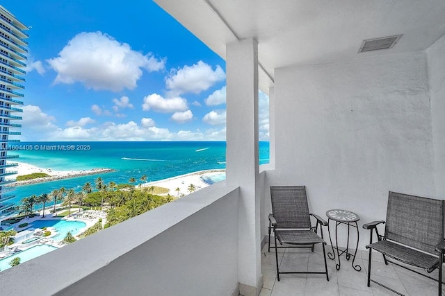 10275 Collins Ave Unit 1506, Bal Harbour, FL 33154 - balcony with view of water and beach