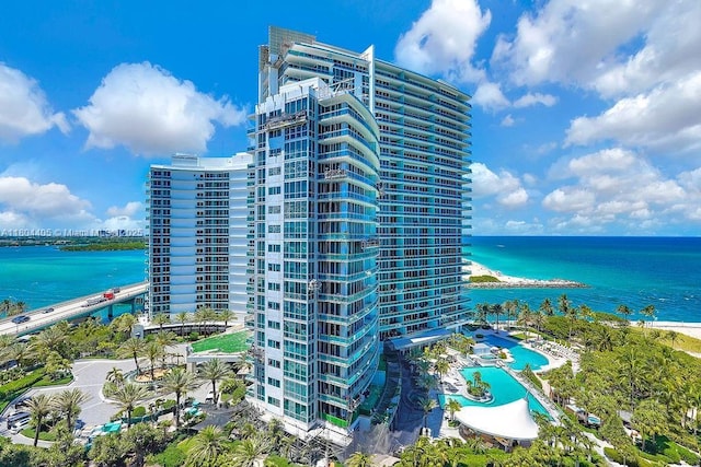 10275 Collins Ave Unit 1506, Bal Harbour, FL 33154 - view of apartment building / complex featuring a water view