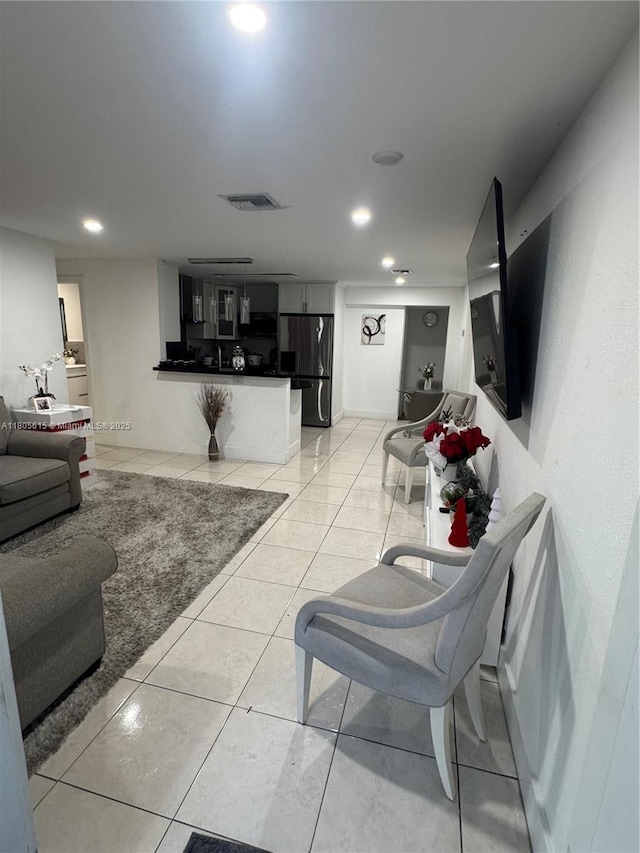 1929 SW 50th Ave, Fort Lauderdale, FL 33317 - living area featuring recessed lighting and light tile patterned floors