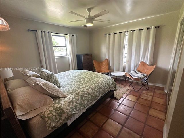 1230 F Rd, Loxahatchee, FL 33470 - bedroom with ceiling fan and baseboards