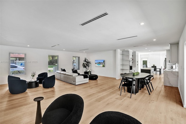 7941 SW 143rd St, Palmetto Bay, FL 33158 - living room with recessed lighting and light wood finished floors