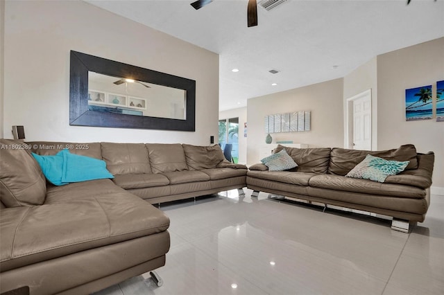 1070 Briar Ridge Rd, Weston, FL 33327 - living area with ceiling fan and tile patterned floors