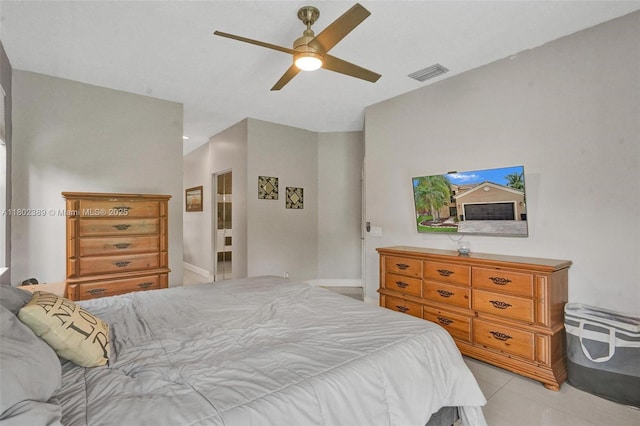 1070 Briar Ridge Rd, Weston, FL 33327 - bedroom featuring ceiling fan and light tile patterned floors