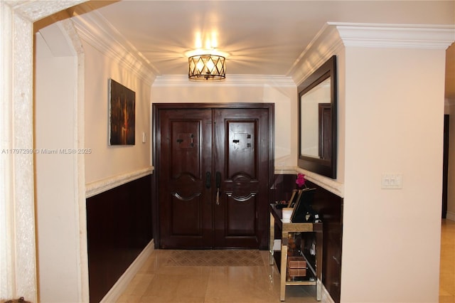 9941 SW 97th Ct, Miami, FL 33176 - foyer entrance with light tile patterned floors and ornamental molding