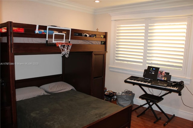 9941 SW 97th Ct, Miami, FL 33176 - bedroom featuring wood finished floors, ornamental molding, and baseboards
