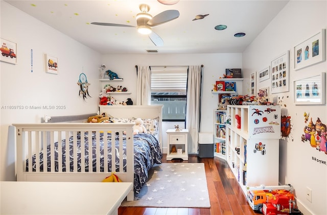 10412 NW 6th St, Coral Springs, FL 33071 - bedroom with hardwood / wood-style floors and a ceiling fan
