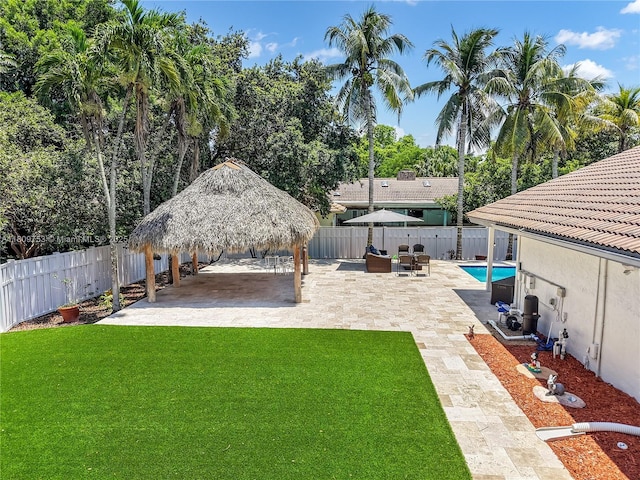 10412 NW 6th St, Coral Springs, FL 33071 - view of yard with a gazebo and a patio