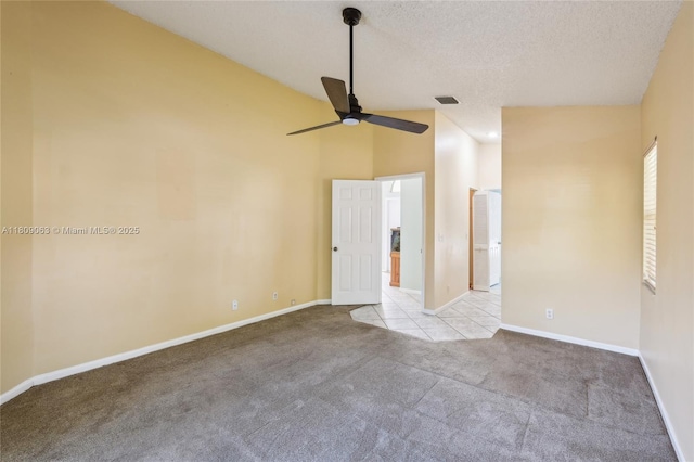 5708 NW 47th Ct, Coral Springs, FL 33067 - unfurnished bedroom with carpet flooring, baseboards, a textured ceiling, and ceiling fan