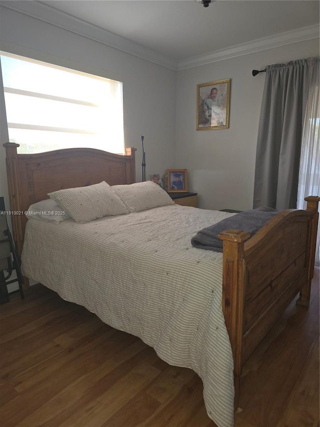 520 SW 90th Ct, Miami, FL 33174 - bedroom with wood finished floors and crown molding