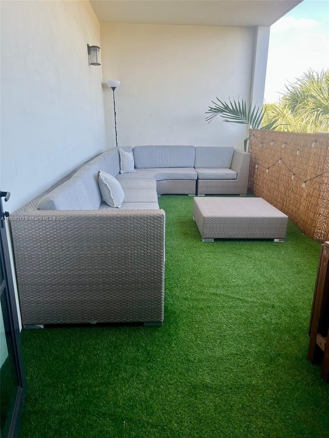 4100 SW 64th Ave Unit 201, Davie, FL 33314 - balcony featuring an outdoor living space