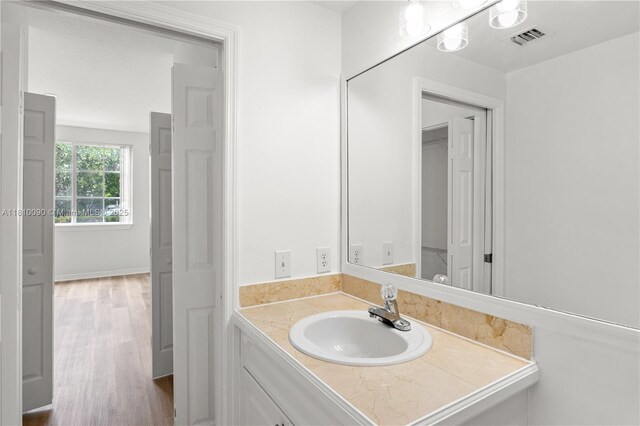 6851 SW 44th St Unit 109, Miami, FL 33155 - bathroom featuring vanity and wood finished floors