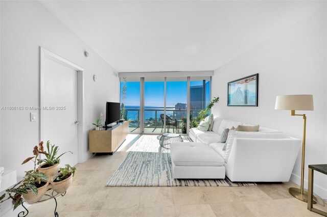 888 Biscayne Blvd Unit 3702, Miami, FL 33132 - living area featuring expansive windows