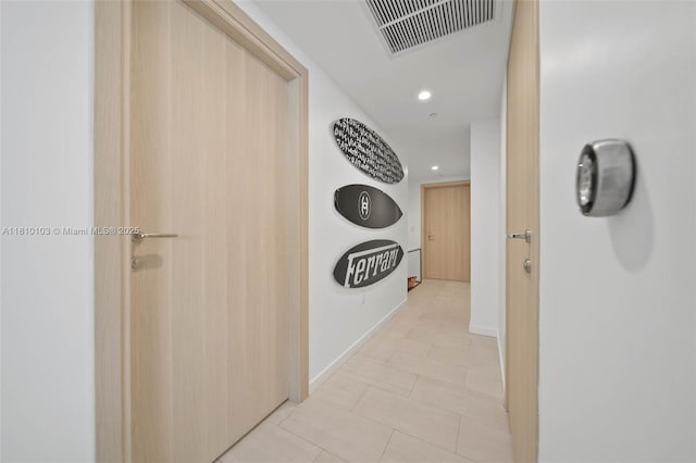 1000 Brickell Plz Unit 4209, Miami, FL 33131 - corridor featuring recessed lighting, light tile patterned flooring, and baseboards
