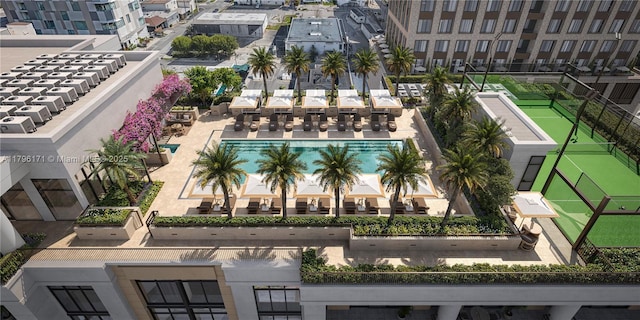 4241 Aurora St Unit 701, Coral Gables, FL 33146 - bird's eye view of a pool