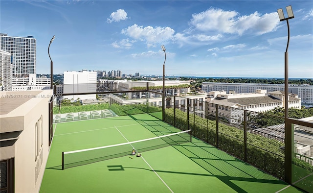 4241 Aurora St Unit 701, Coral Gables, FL 33146 - view of tennis court featuring a view of city